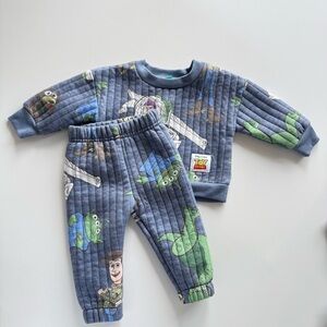 Toy Story Kids' Blue Quilted Matching Set 3/6 months
